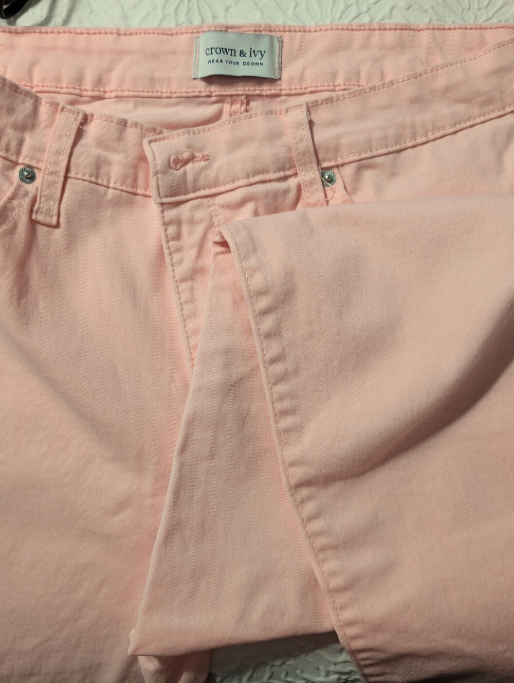 crown & ivy Pastel Pink Skinny Jeans